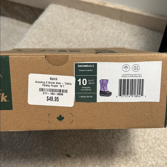 Kamik Snowbug 5 Waterproof Winter Boots SZ 10 purple - Picture 6 of 6